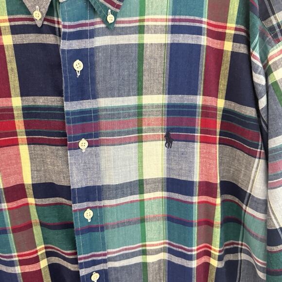 Polo Ralph Lauren Shirt Mens Size XL Tartan Plaid Button Down Blair Short Sleeve - Picture 7 of 11